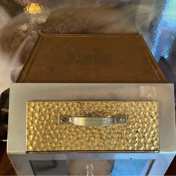 Rare Vintage 1970s Hammered Copper Coffee Bean Dispencer - Picture 3 of 8